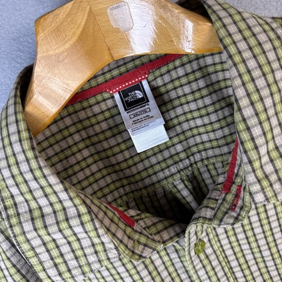 The North Face Shirt Men’s Size XXL Long Sleeve Button Up Green Plaid Cotton EUC - Picture 1 of 11